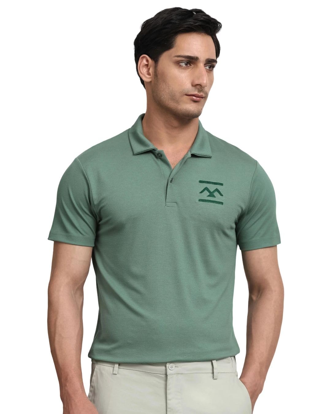 White Solid Polo T-Shirt-image-17