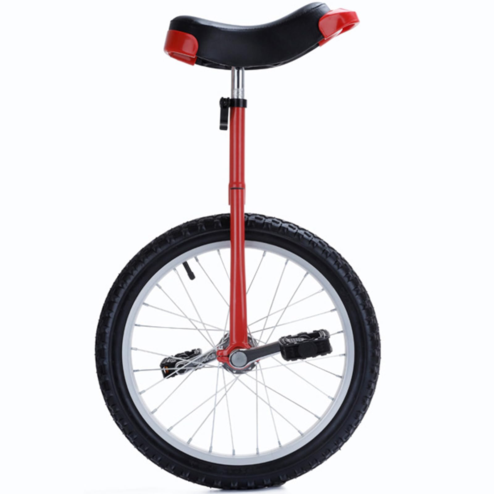 Monocycle – Monocycle d'extérieur avec cadre en acier durable, pneu étanche, hauteur réglable, siège incurvé en PU pour fitness et exercice