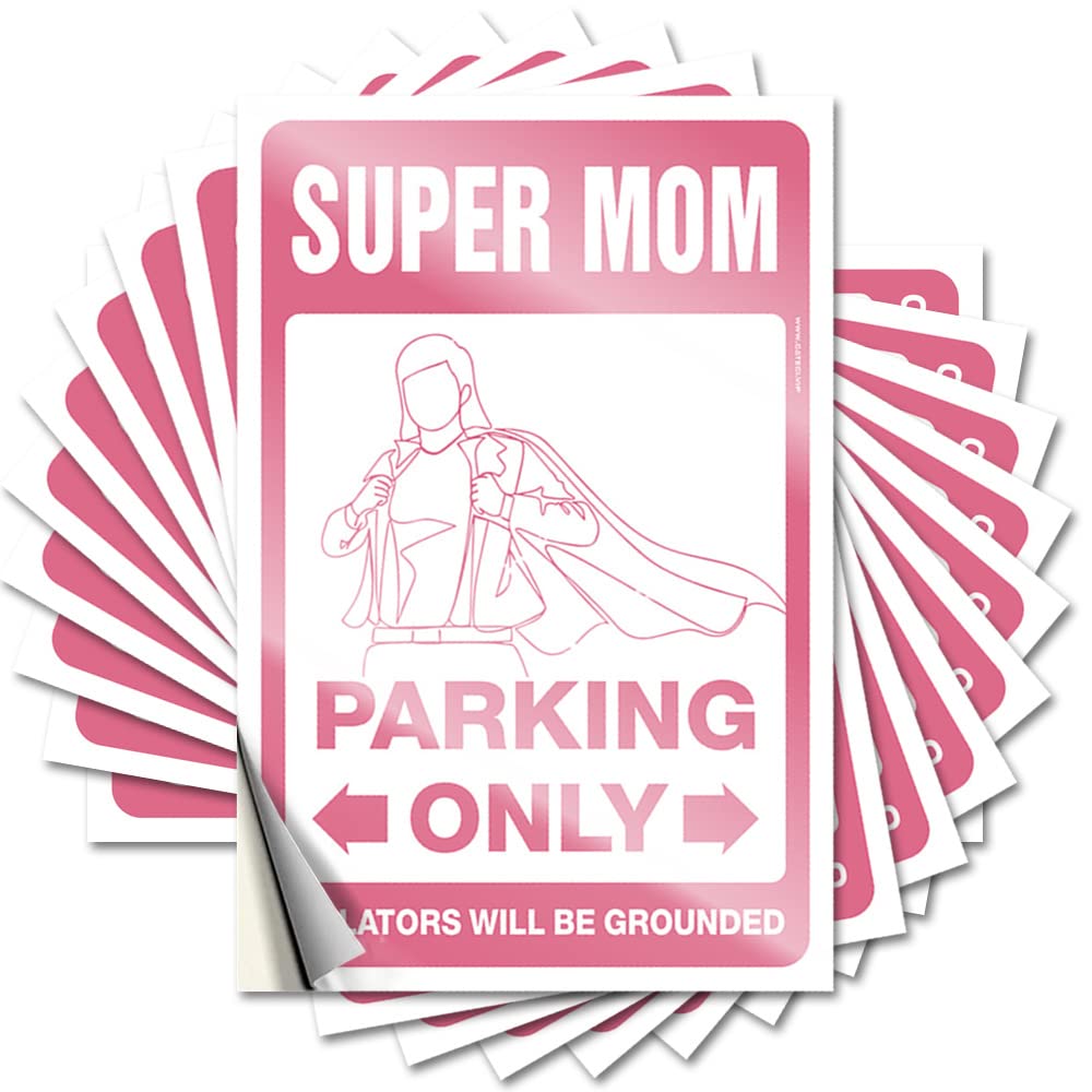 Unique Stickers Aesthetic Decals, Hot Cute Pattern Design for Summer Notebook | Bottle Removable Vinyl Super Mom Parking Only(6X9CM)