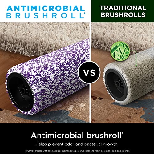 Shark Wd201 Hydrovac Cordless Pro Xl 3-In-1 Vacuum & Self-Cleaning System With Antimicrobial Brushroll* & Solution & Wdb1F2 Replacement Antimicrobial Brushroll & 2-Pack Filter Bundle, Purple/White #TOP5