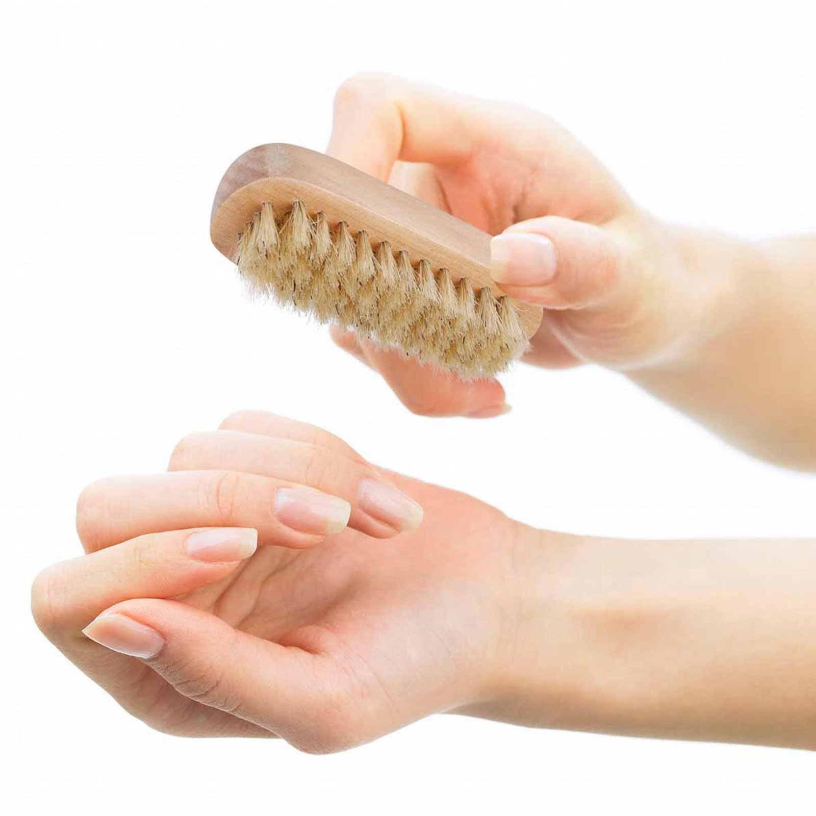 rflaueo 6pcs Wooden Nail Brush Double Sided Scrub Wood Nail Brush for Toes Nails Hands Garden Salon(U94-6) - Image 4