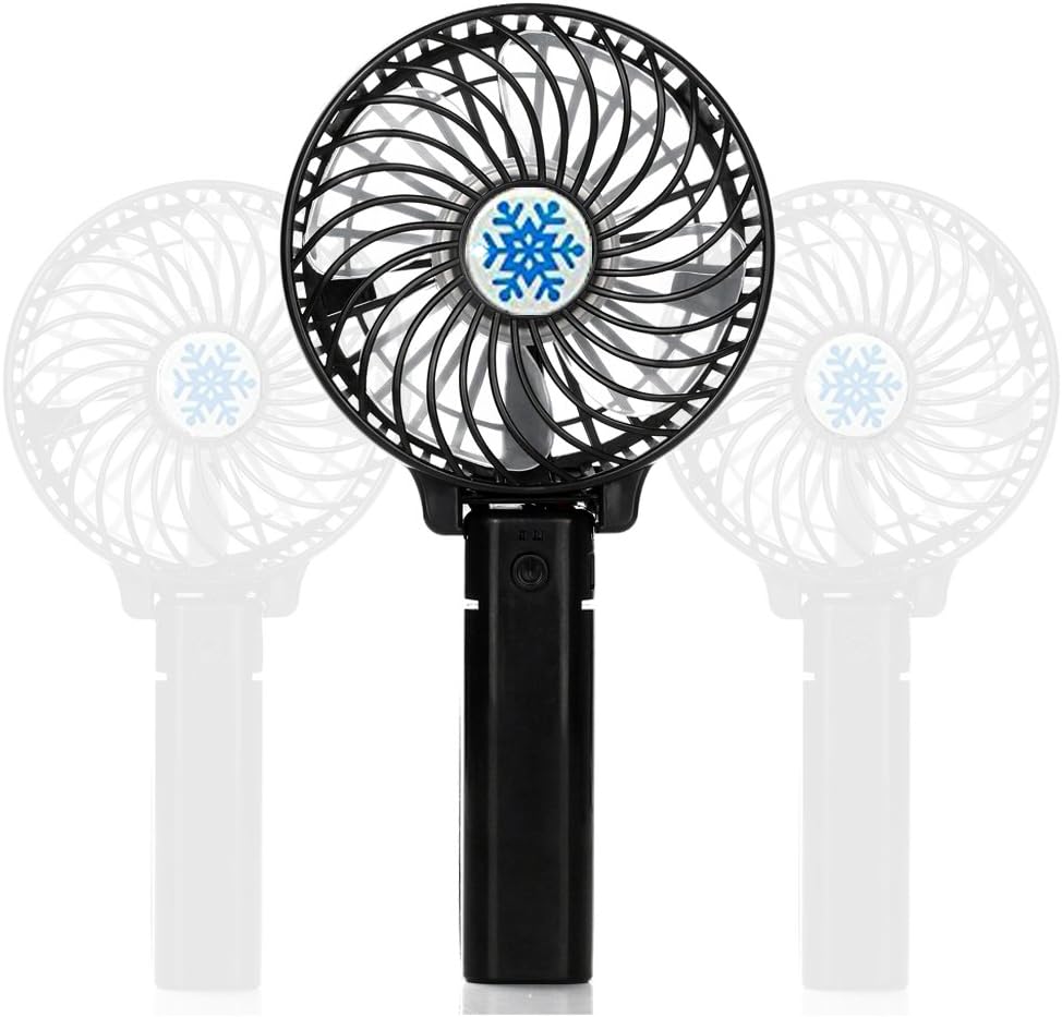 Rixow Excellent High-Frequency Portable and Foldable Silent Mini Hand Fan – Black
