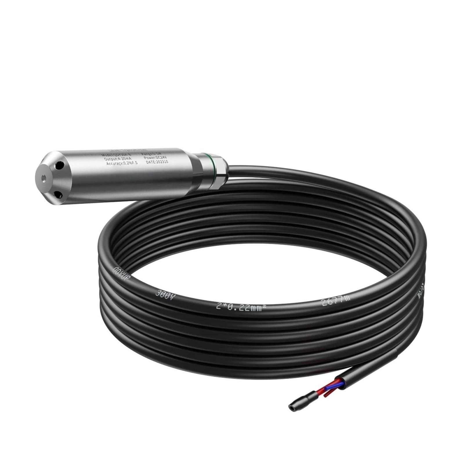 Sensor de nivel sumergible for tanque de agua transductor de nivel hidrostático presión 4-20 mA 0-10 V(5m range 10m,Output 0-10V)