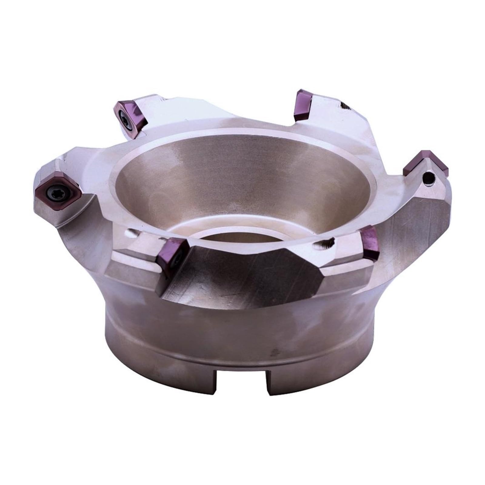 Testa di fresatura for tornio KM12R50-22-4T Quattro inserti in metallo duro SEKT1204 bloccati ad avanzamento rapido in lega di fresatura lavorazione frese for lastra di fresatura frontale(KM12R160-40-