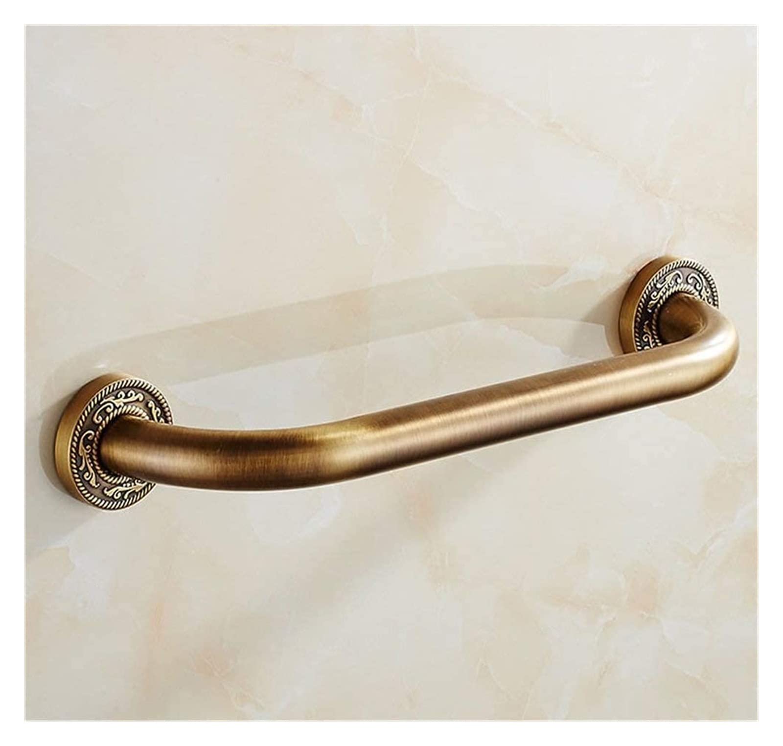 Barras de agarre de seguridad talladas para pared, barra de agarre de cobre para pasamanos / barra de agarre para baño, ducha, bañera, riel auxiliar y de soporte de seguridad/toallero recto montado en