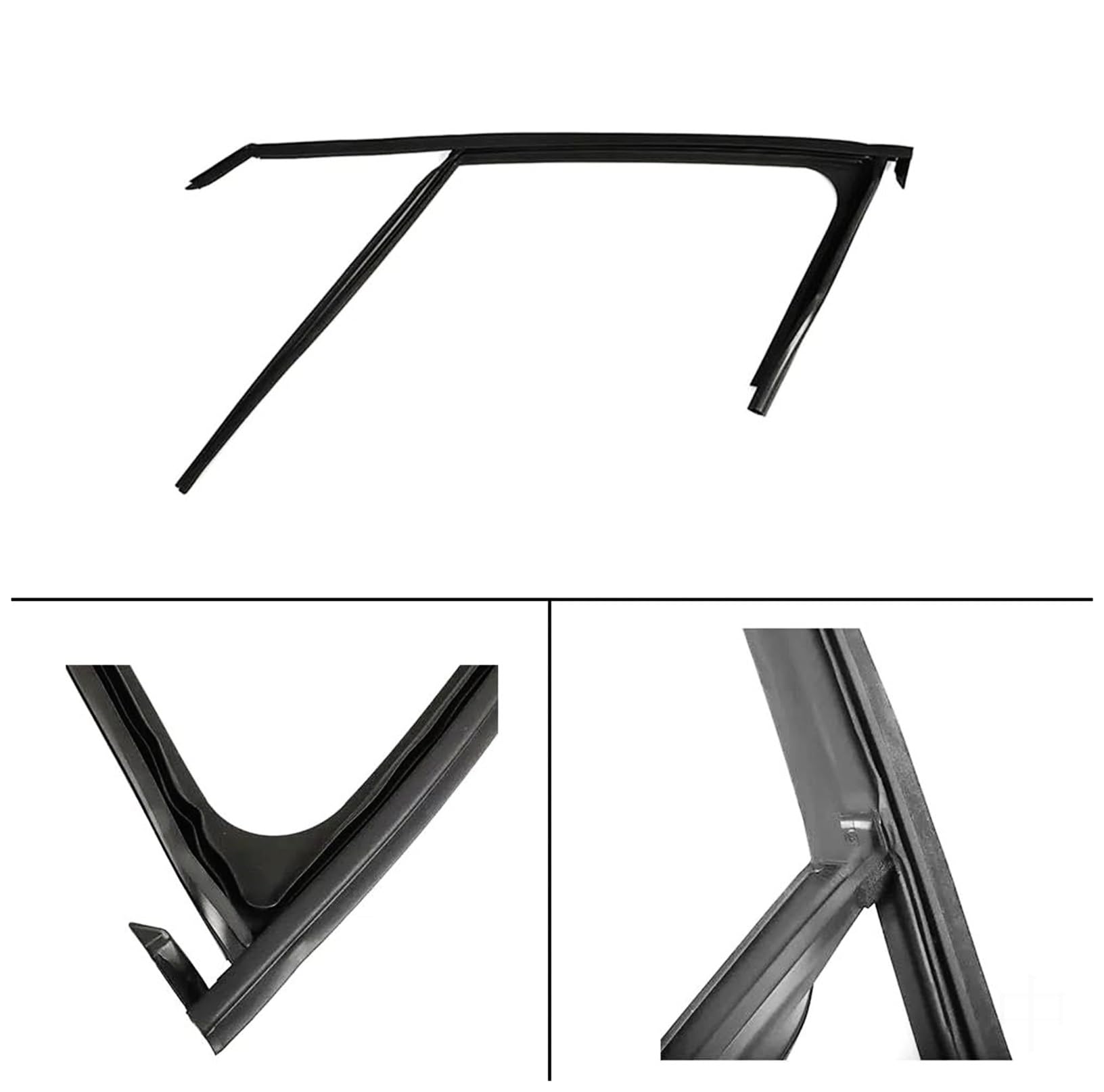 sigillante gomma auto Per Peugeot 2008 Striscia di guarnizione in gomma per finestrino, guida per alzacristalli, scanalatura, protezione antifango, 4 pezzi | Front right