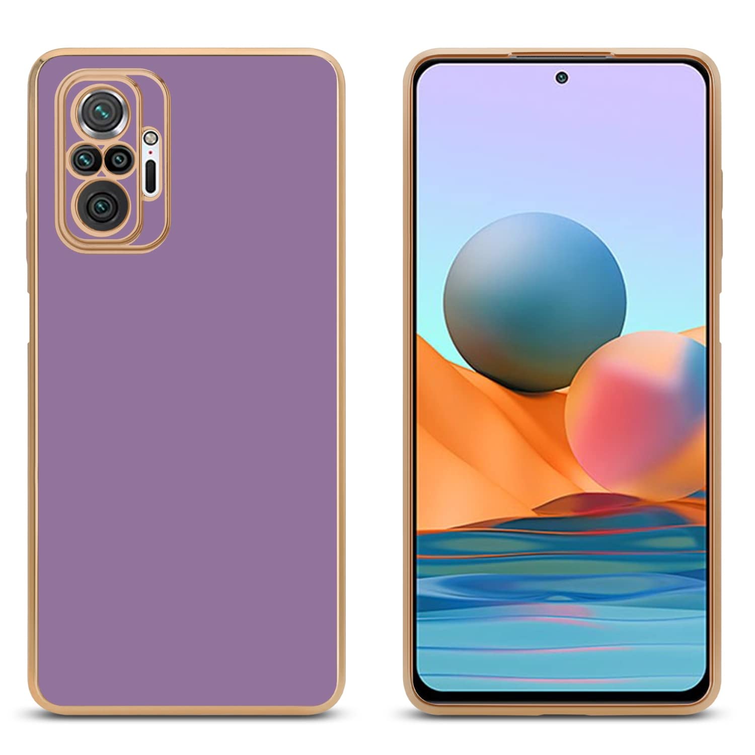 Cadorabo Cover Per Xiaomi RedMi 10 In Bonbon Viola - Custodia TPU Morbida Con Protezione Fotocamera - 3