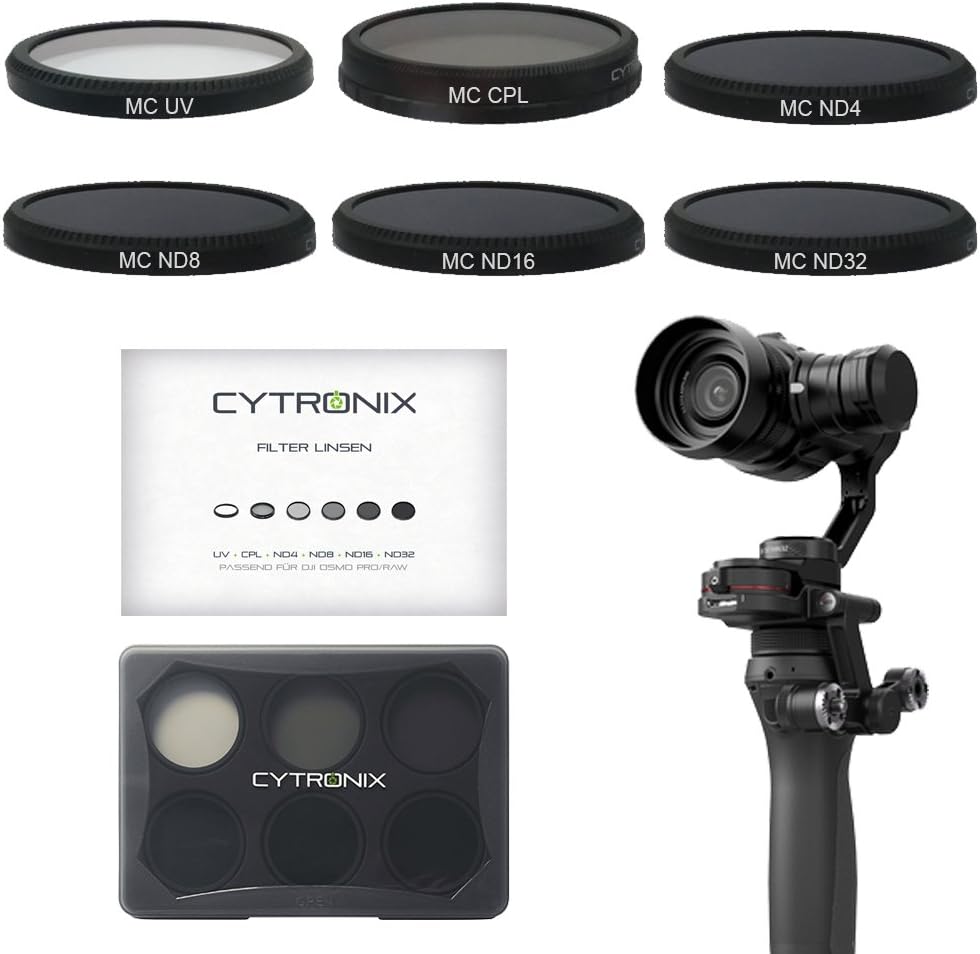 Lens Filter Camera Lens Filter Kit 6 Lens Filter Set UV CPL ND4 ND8 ND16 ND32 Filter for DJI Osmo Pro Raw Gimbal Handheld Gimbal Hand Camera Stabiliser