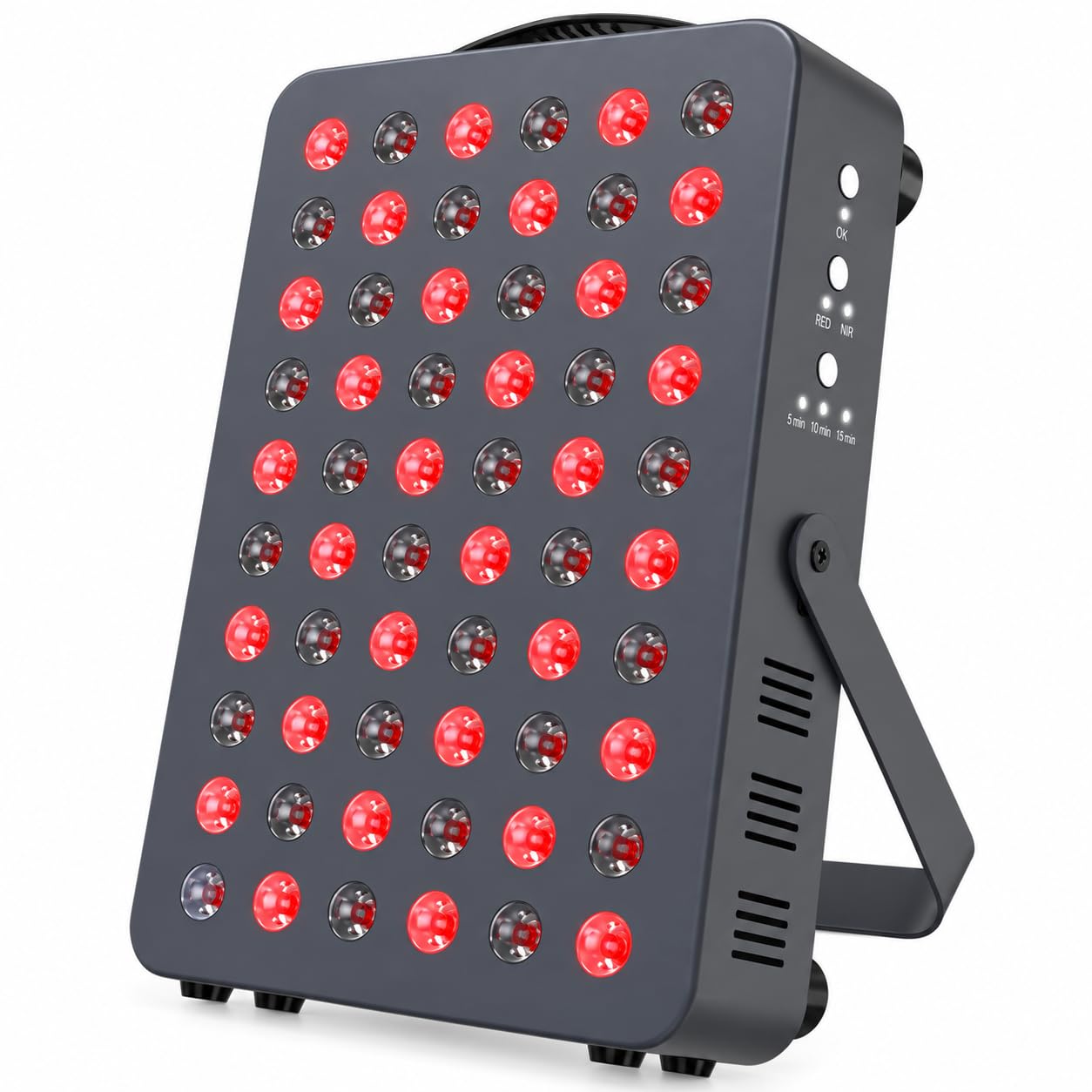 Hooga Red Light Therapy Panel for Body & Face, HG300 – 660nm Red & 850nm Near Infrared, 60 LEDs, Adjustable Stand & Timer