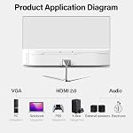 Gawfolk 24.5 Inch Gaming Curved Monitor Haut-parleurs intégrés, 3000R 120Hz blanc PC Écran complet HD 1080P, HDMI 2.0, VGA, Compatible avec le montage mural 75 * 75mm