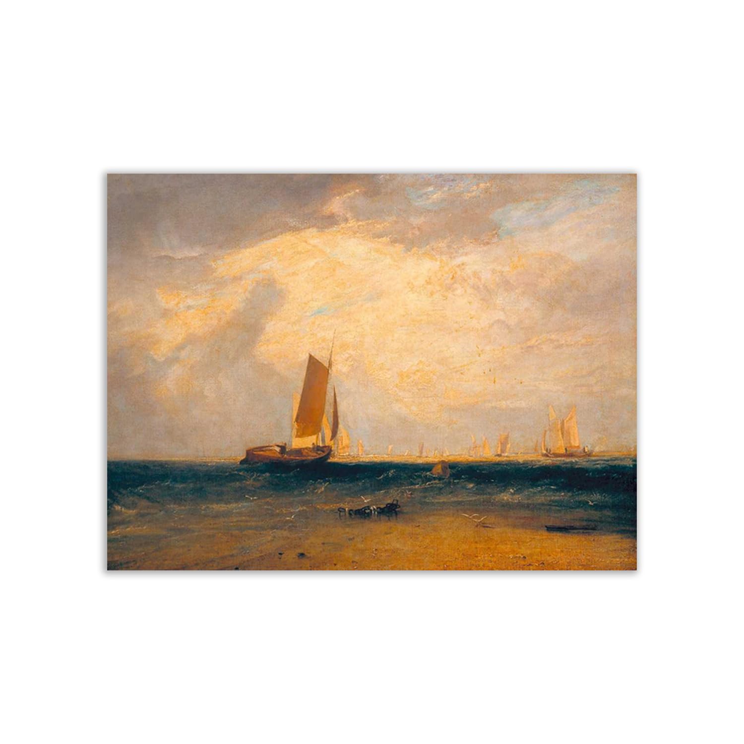 Poster William Turner Tide Setting 100x75 cm | Tableau de maître pour salon