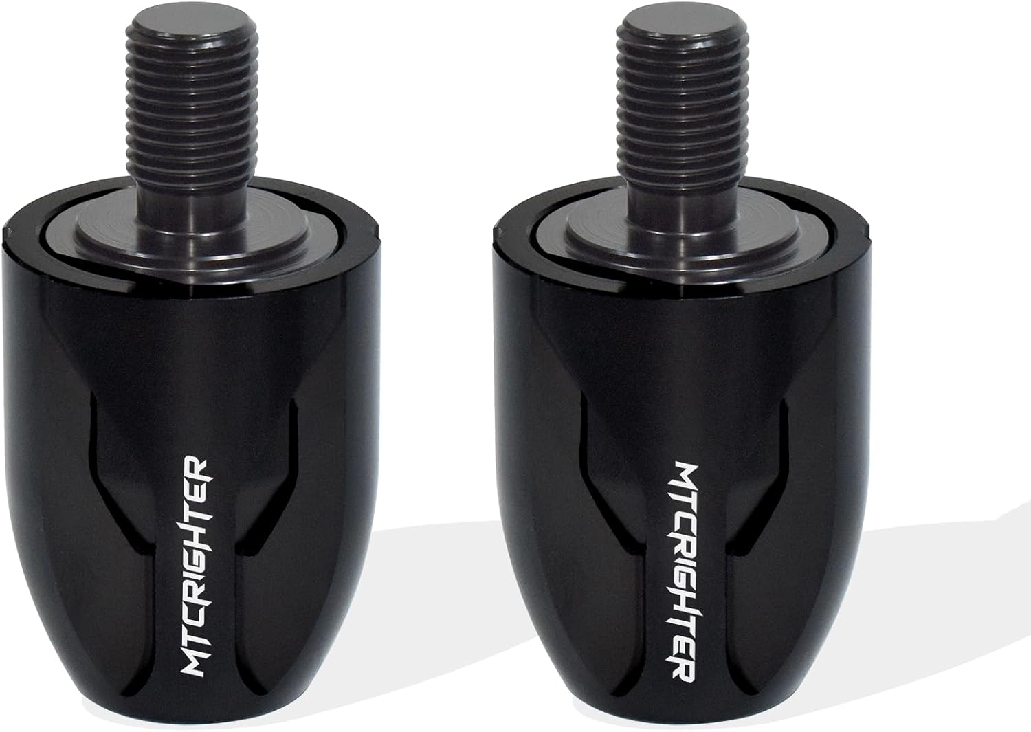 Solid Handlebar Bar Ends Cap Compatible with Suzuki GSX-8R GSX-8S 2023-2025/ GSX-R1000 GSXR1000R 2017-2025/ GSX-R1300 HAYABUSA 2021-2025, CNC Aluminum Alloy Made (Black)