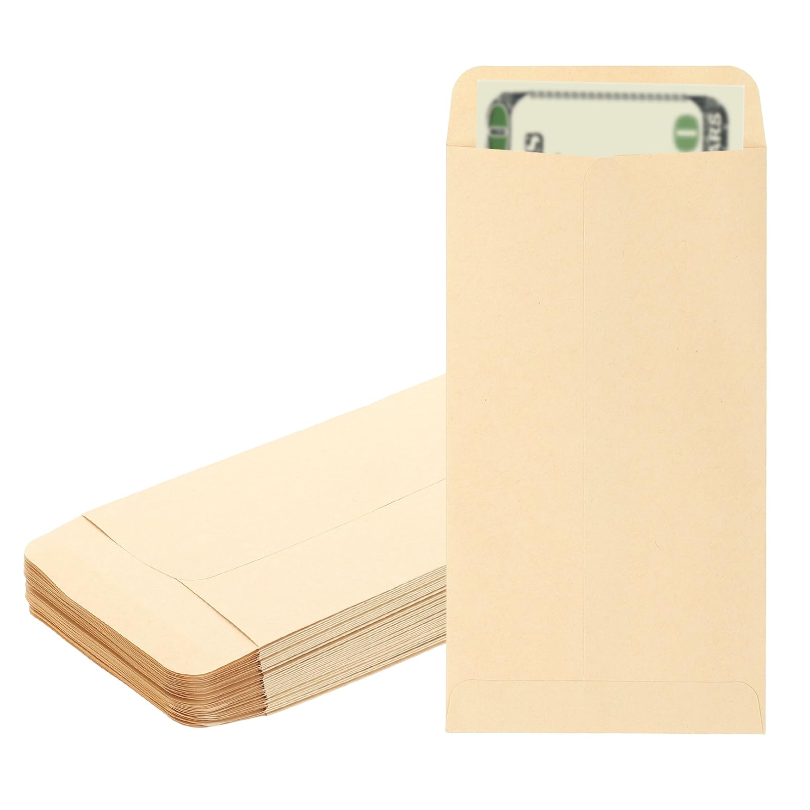 PATIKIL Koperta na pieniądze, 50 sztuk kopert na gotówkę 16,5 cm x 8,9 cm, torby na pieniądze, oszczędność budżetu, wyzwanie, list na prezent, monety, czeki, bilety, biżuteria, karta paszportowa