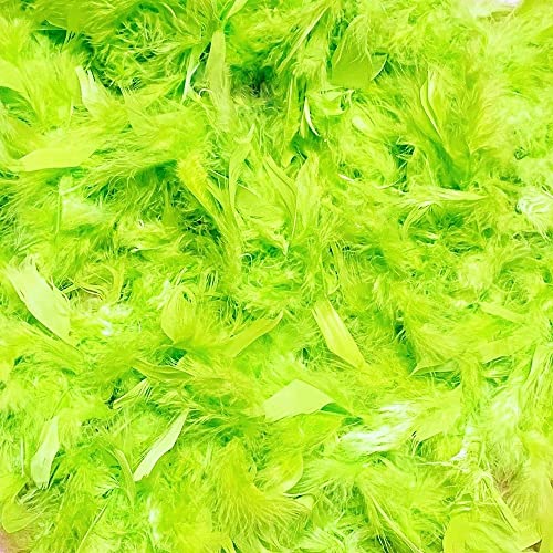 Lemon Lime Green Feather Boa 6 Foot Long 50 Grams Crafts Costumes Decorating