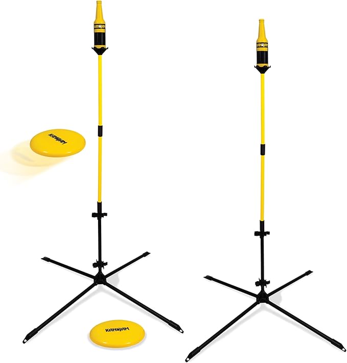 Kan Jam Kan Smash - Challenging Backyard Disc Game - includes 175g Ultimate Flying Disc,Black/Yellow