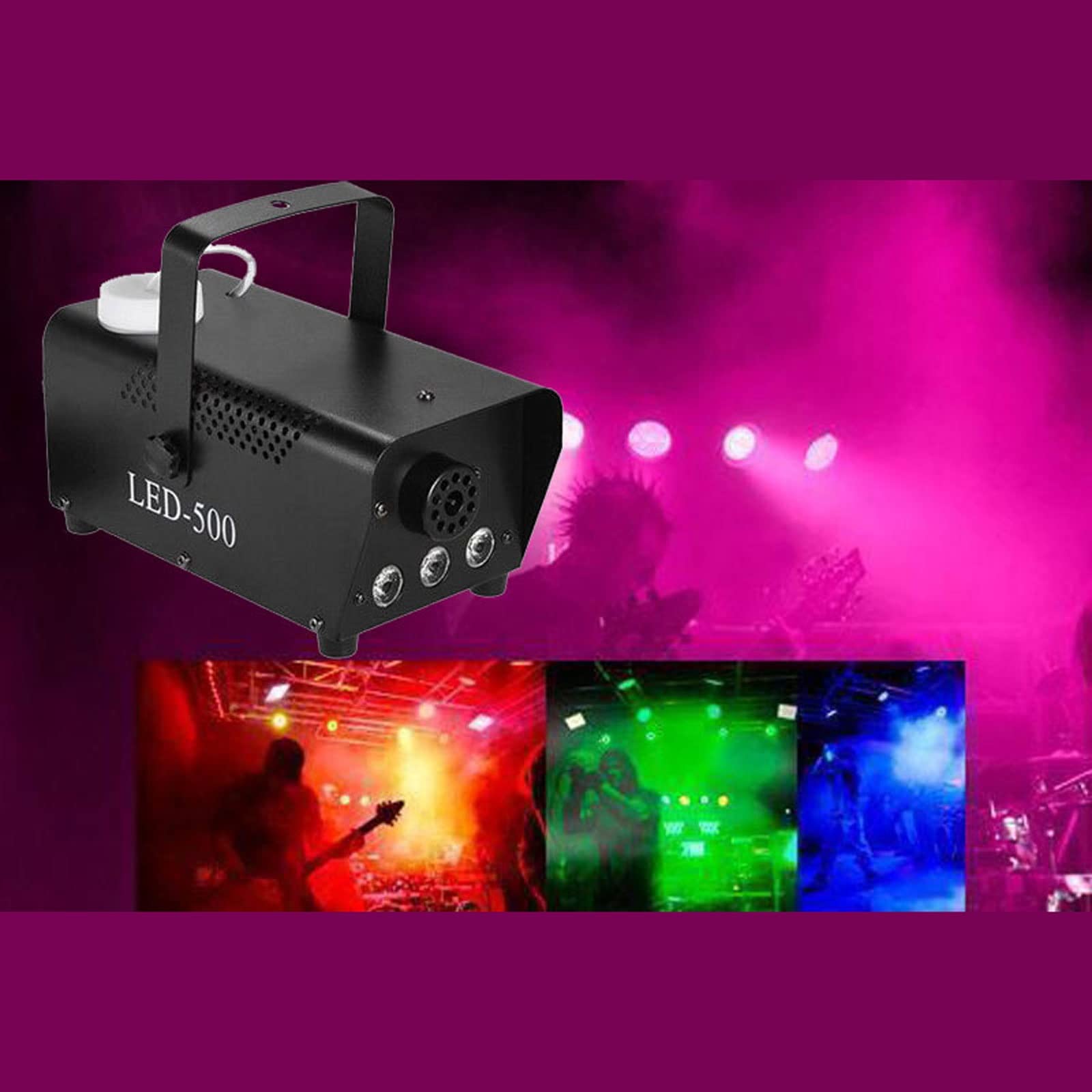 Hakuta Mistmachine, rookmachine met 18 gekleurde ledlampen, 2300 CFM sproeivermogen met race-, spring-led-modi, automatische rookmachine, ideaal voor Halloween, Kerstmis, bruiloften en feesten