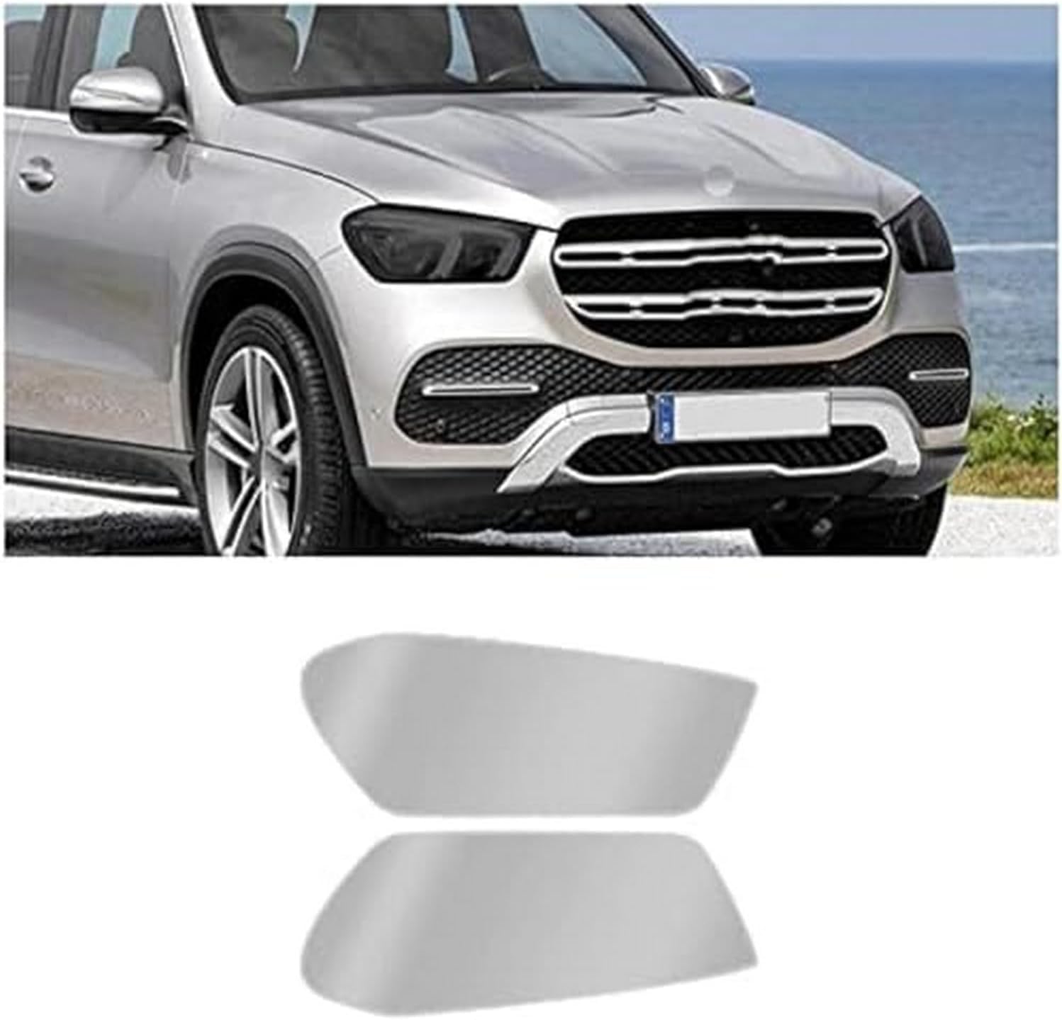 SamLng Car Front Light Film for Benz GLE-Class W167 2020 Car Headlight Protective Film Front Light Transparent Blackened TPU Sticker Car Accessories Car Headlight Protective Film