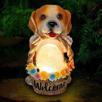 太陽と犬 ソーラーライト 屋外 おしゃれ 屋外照明 ガーデンライト 太陽光