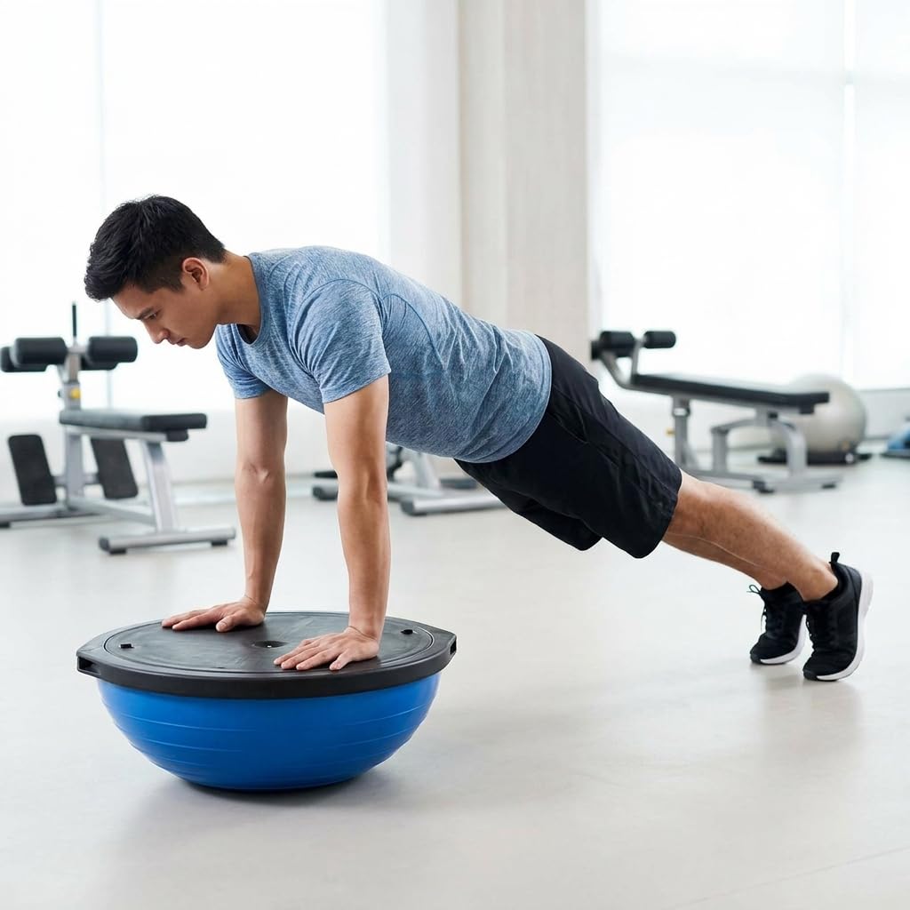 Sharplace Balón Ejercicio para Equilibrio y Core con Material PVC y Base Resistente para Rutinas Flexibilidad y Relajación Muscular en Casa para Mejorar