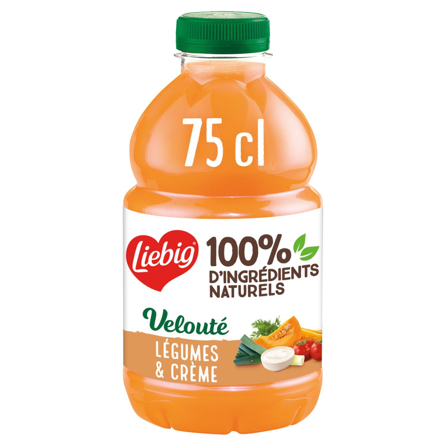 Un velouté naturel sans conservateur pour vos repas familiaux — LIEBIG Soupe Velouté Carotte Potiron, 75cL - Lot de 3