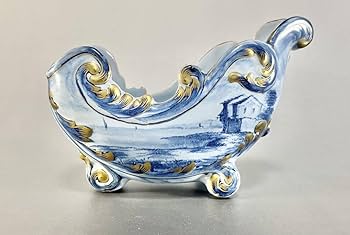 エミール ガレ 軟質磁器 帆船風景 水差し 陶器 ファイアンス ジャポニズム エミール ガレ 軟質磁器 帆船風景 水差し 陶器 ファイアンス