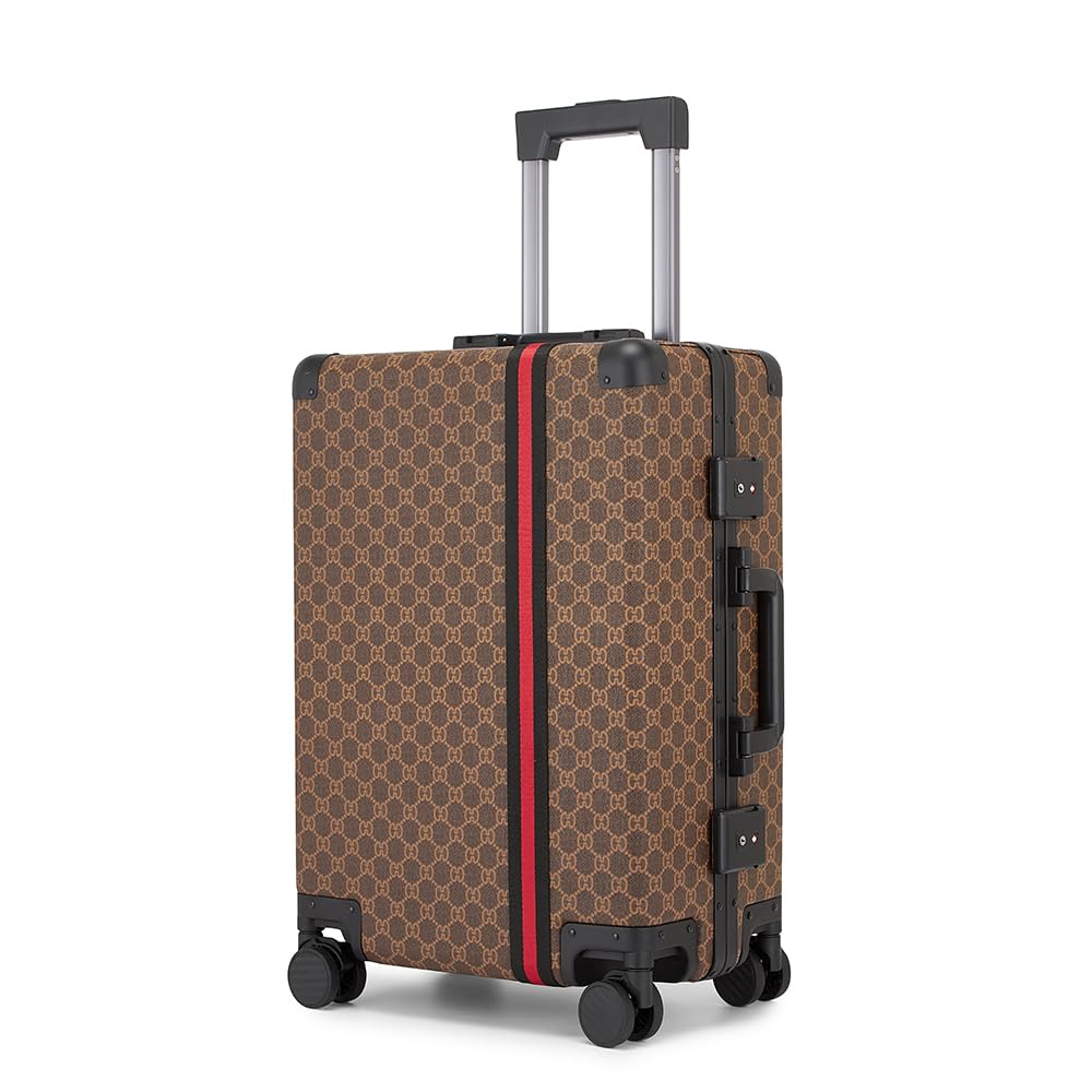 Photo 1 of VH&GRED Vintage Stripe Brown Carry On SuitcaseLPNPMGN8116154