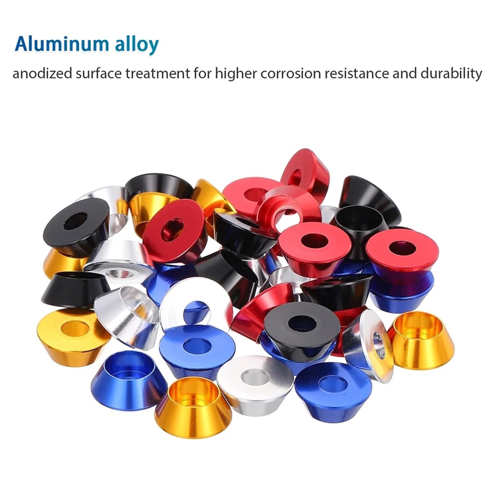 50 arandelas avellanadas de aluminio anodizado M2-M8 for piezas modelo