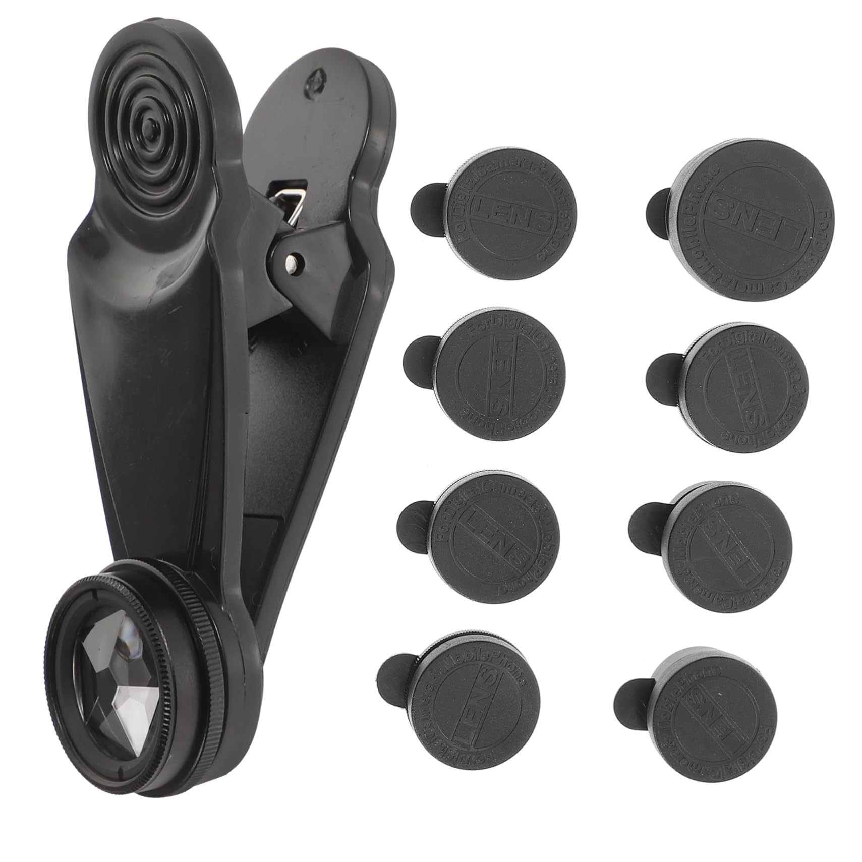 KOMBIUDA Kit Obiettivi 10 in 1 Grandangolare Fisheye Per Fotocamera Del Telefono Nero Teleobiettivo E Macro