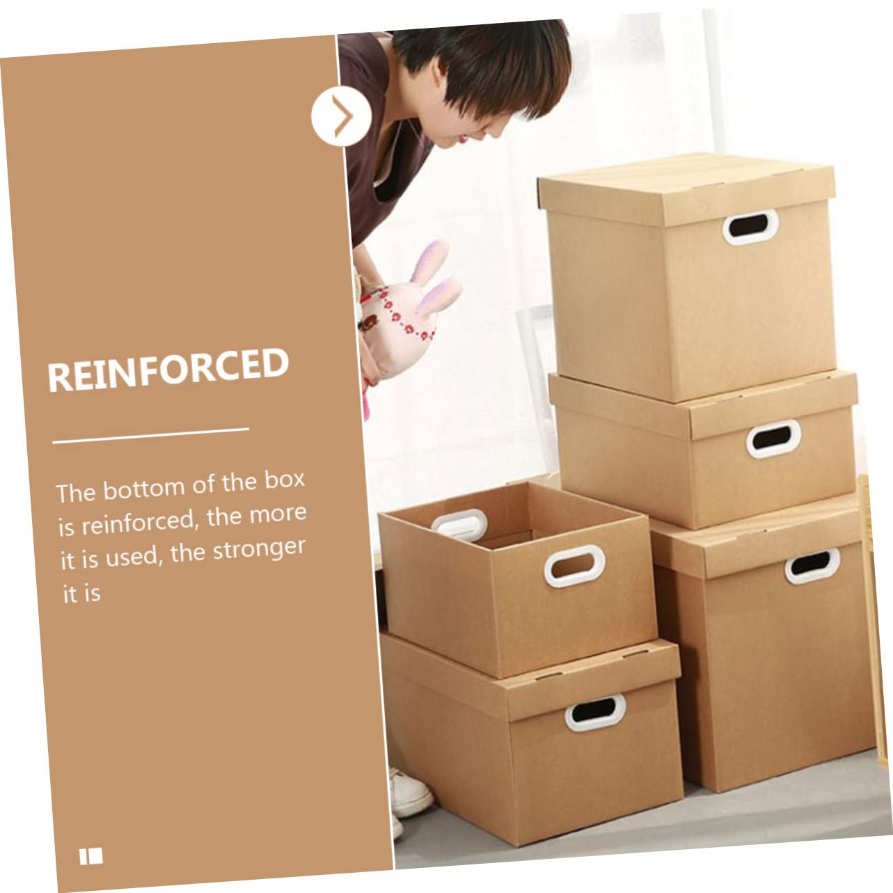 HOMSFOU Boîte à Dossiers Portable pour Rangement Organisateur de Documents Classeur à Dossiers