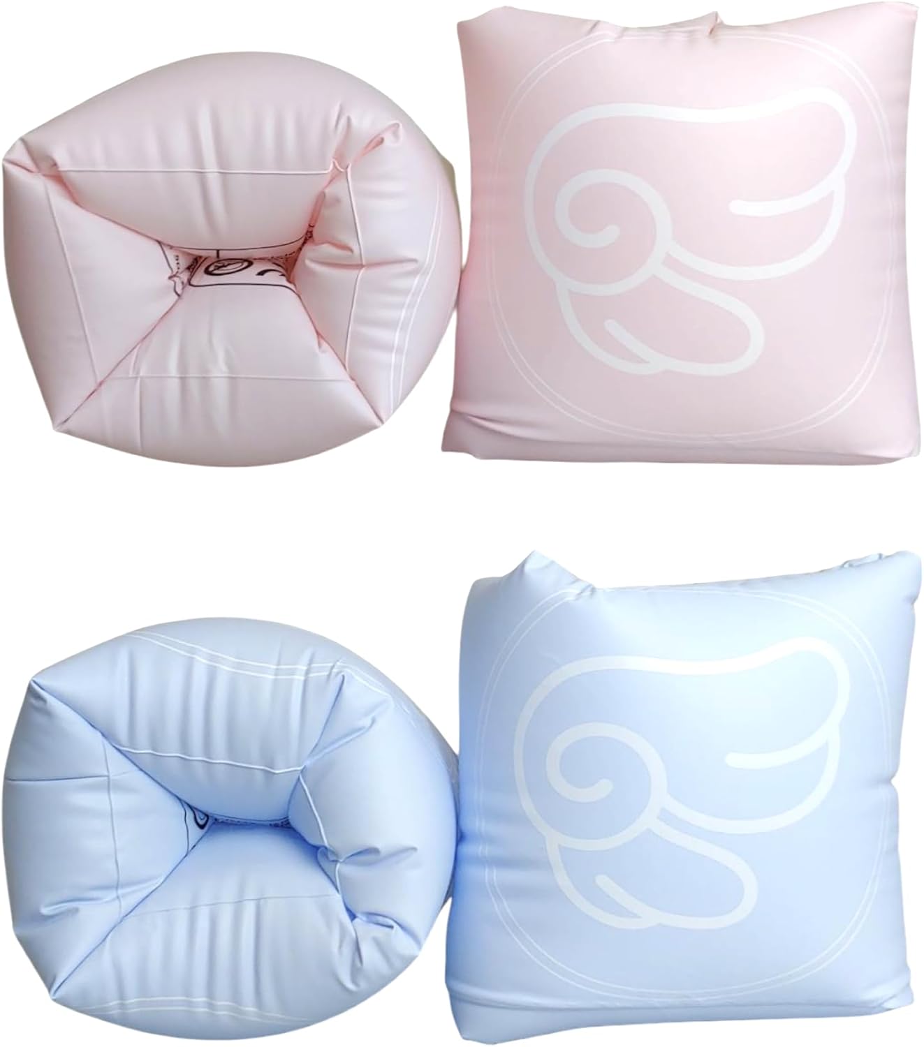 Arm Floaties for Kids Pool – Safe Inflatable Swim Aid with Dual Air Chambers & Double Valve | Durable PVC for Swimming | Toddlers & Adults | Cotton Candy Armtube