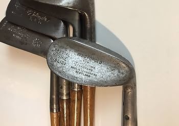 アンティーク　ヴィンテージ　ゴルフクラブ　ヒッコリーシャフト　2本セット Amazon.co.jp: 1900年初頭のヒッコリーゴルフクラブ5本セットの出品