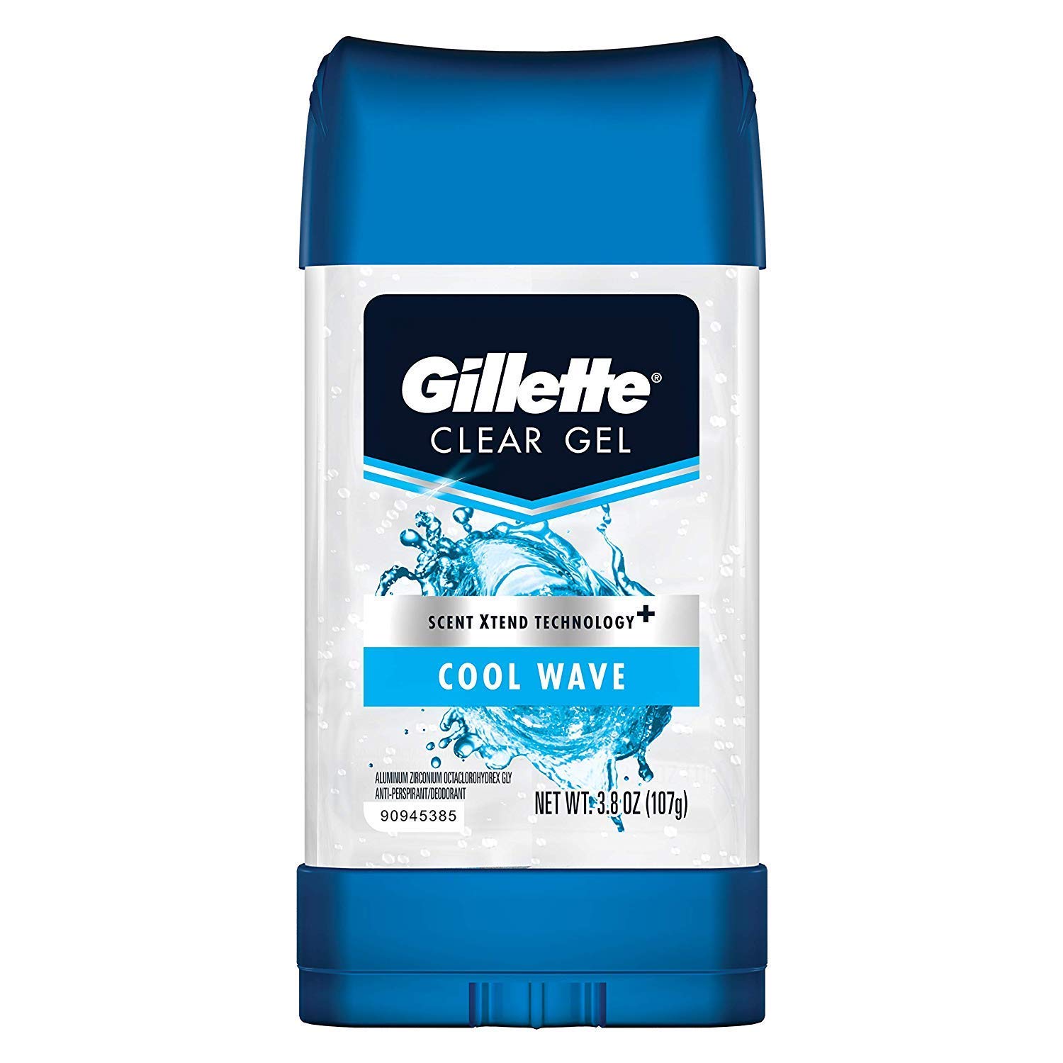 GilletteAntperspirant Deodorant for Men, Cool Wave Scent, Clear Gel, 3.8 oz (Pack of 1)