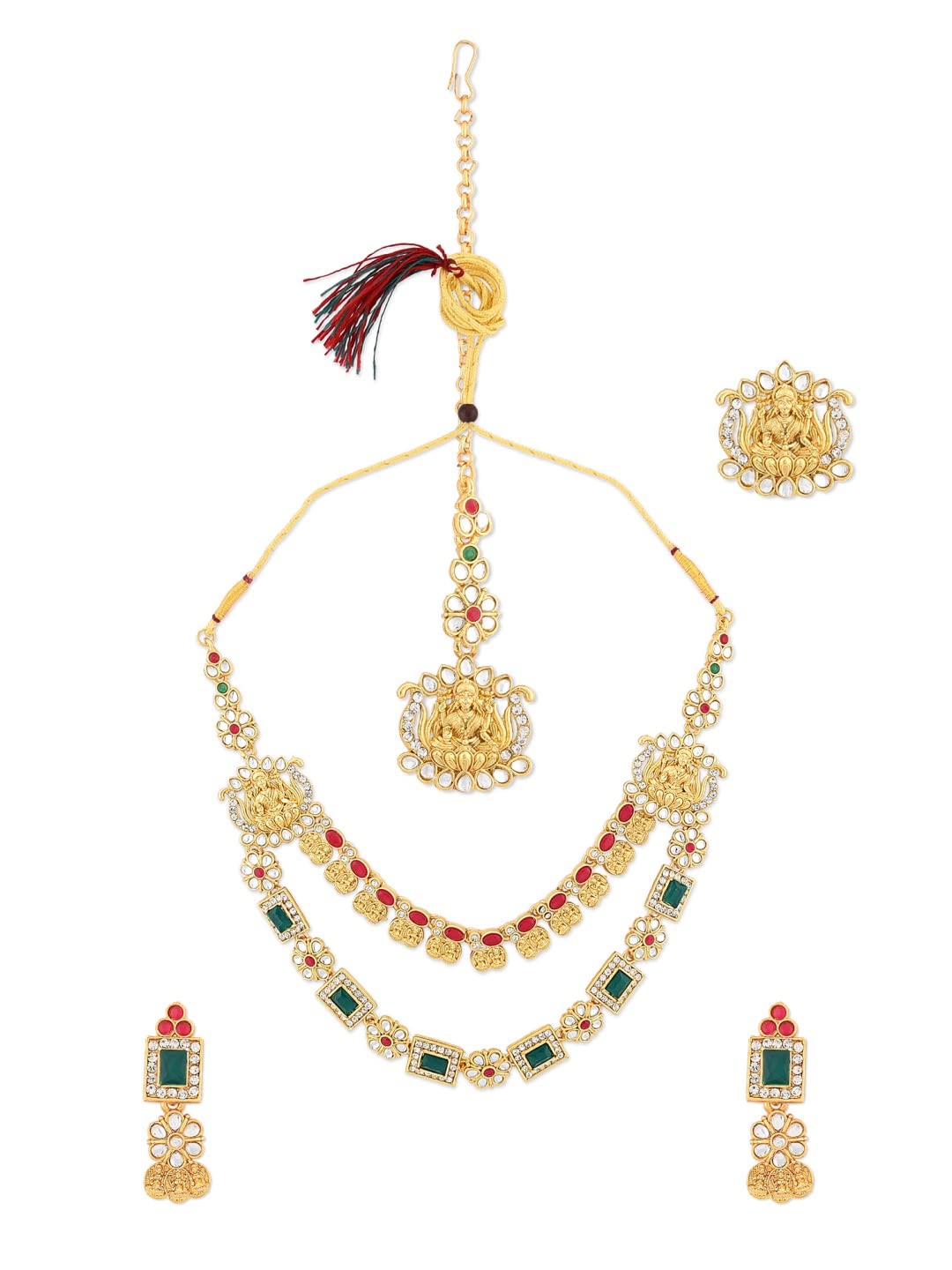 See full amazon price history chart for ZAVERI PEARLS Green & Pink South Indian Style Temple Necklace Earring Maangtikka Ring Set For Women-ZPFK11663 ZAVERI PEARLS Green & Pink South Indian Style Temple Necklace Earring Maangtikka Ring Set For Women-ZPFK11663 (B09Q17JRV6) Amazon Price History, Amazon Price Tracker