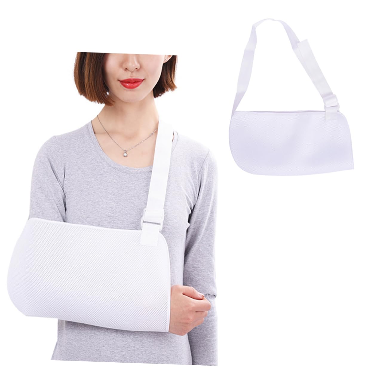 FOMIYES Arm Sling Sport Broken Arm Sling Arm Sling for Shoulder Adjustable Medical Sling Shoulder Immobilizer Fractured Bones Immobilizer Sling Arm Sling Brace Broken Arm Support White