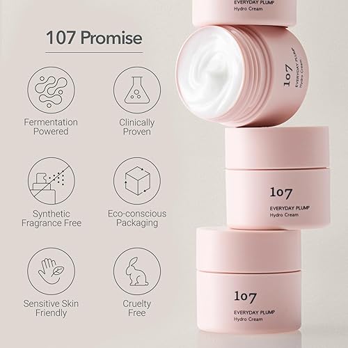 Miniatura 8 de 107 EVERYDAY PLUMP Hydro Cream, hidratante facial ligero con probióticos, escualano y ginseng fermentado, hidrata, nutre y mejora la luminosidad y