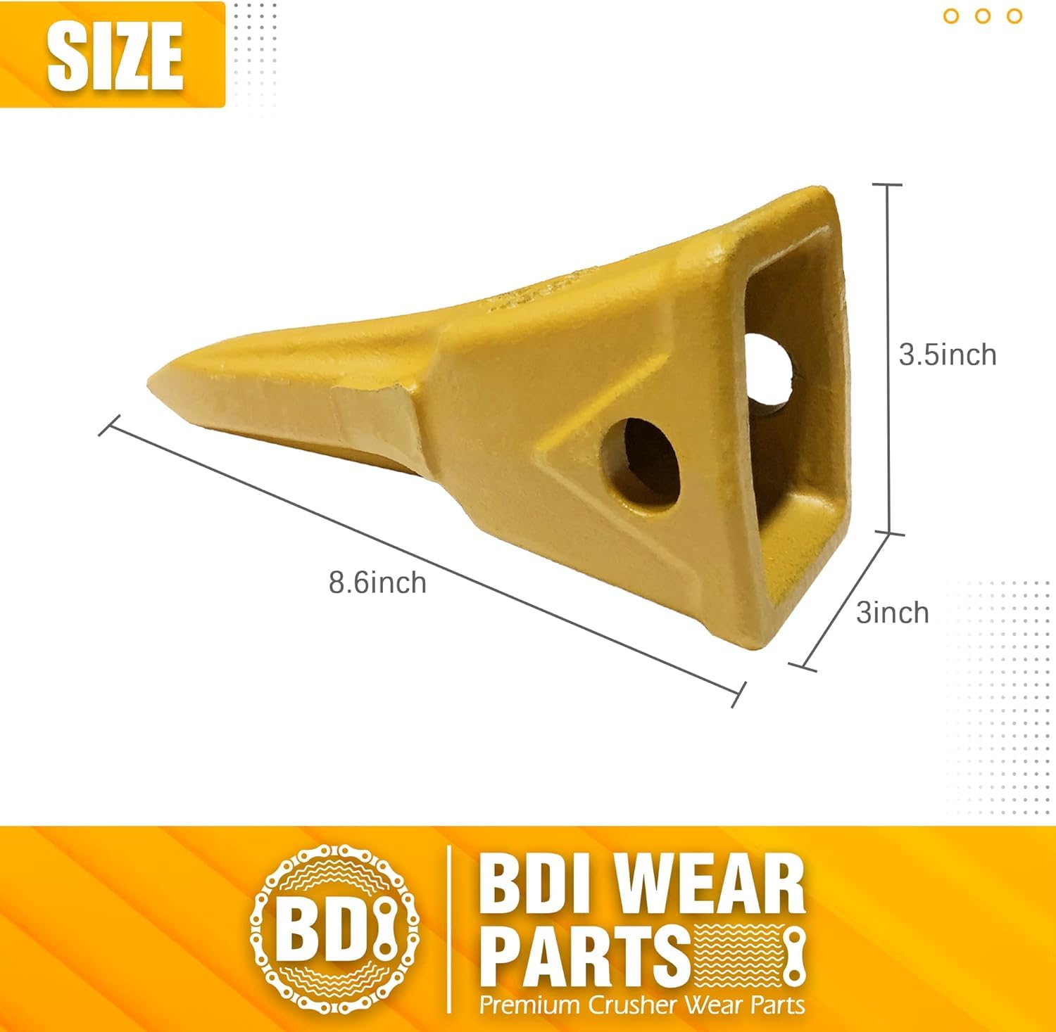 BDI Wear Parts 1U3252TL Backhoe Bucket Teeth with Pins for