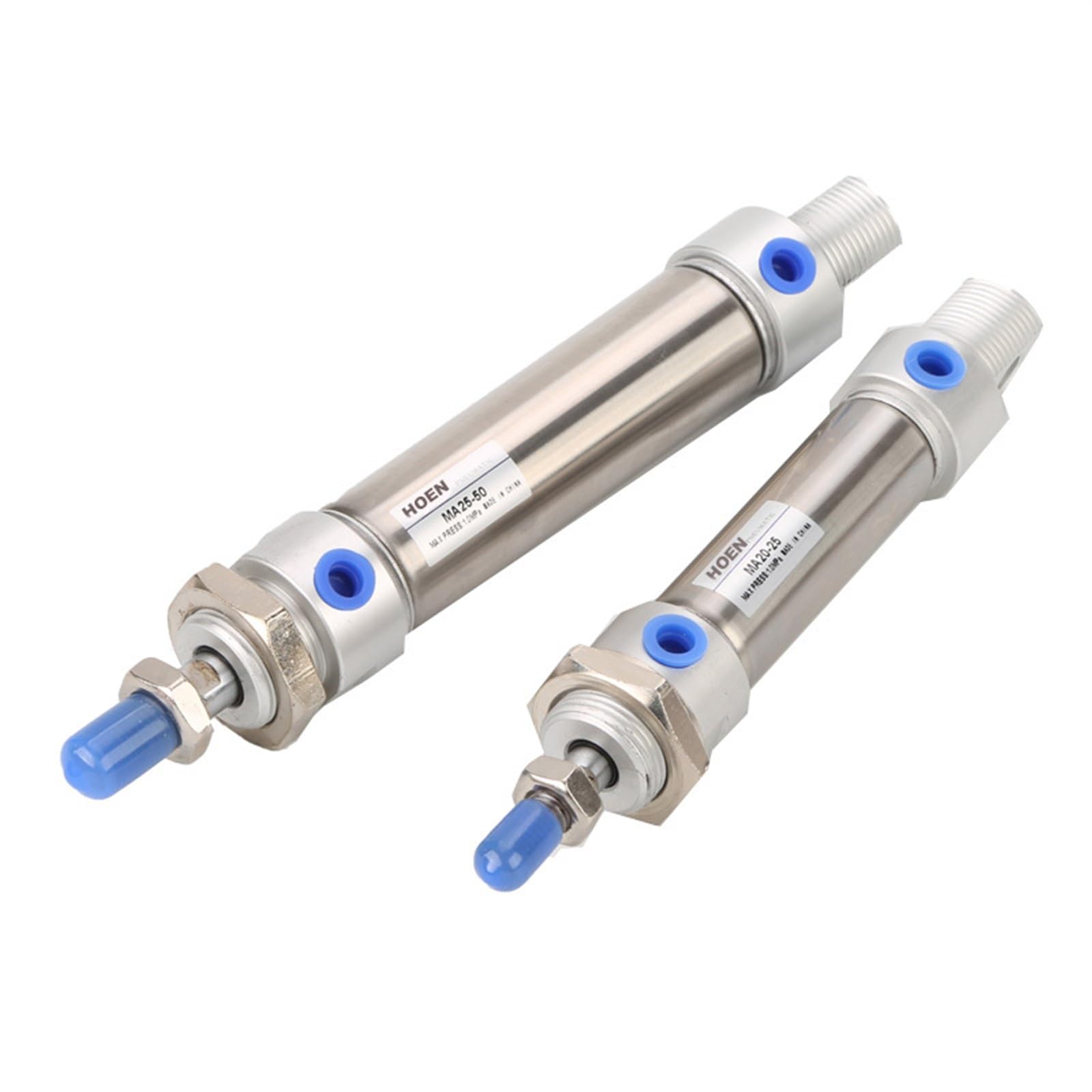 MA kleiner Pneumatikzylinder, Luft-Edelstahl, Doppelwirkung, langer Hub, 16 mm, 20 mm, 25 mm Bohrungshub, 225 mm bis 300 mm (MA40-250-S,-CM)