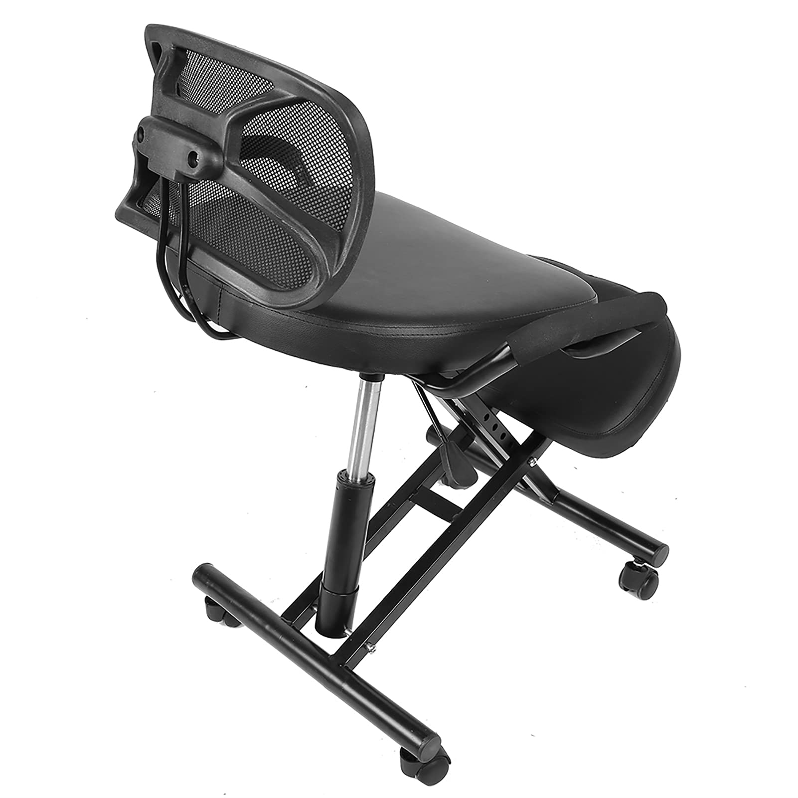 Silla de corrección de postura de rodillas ergonómica, silla de corrección de postura, asiento con respaldo, silla de rodillas de acero.