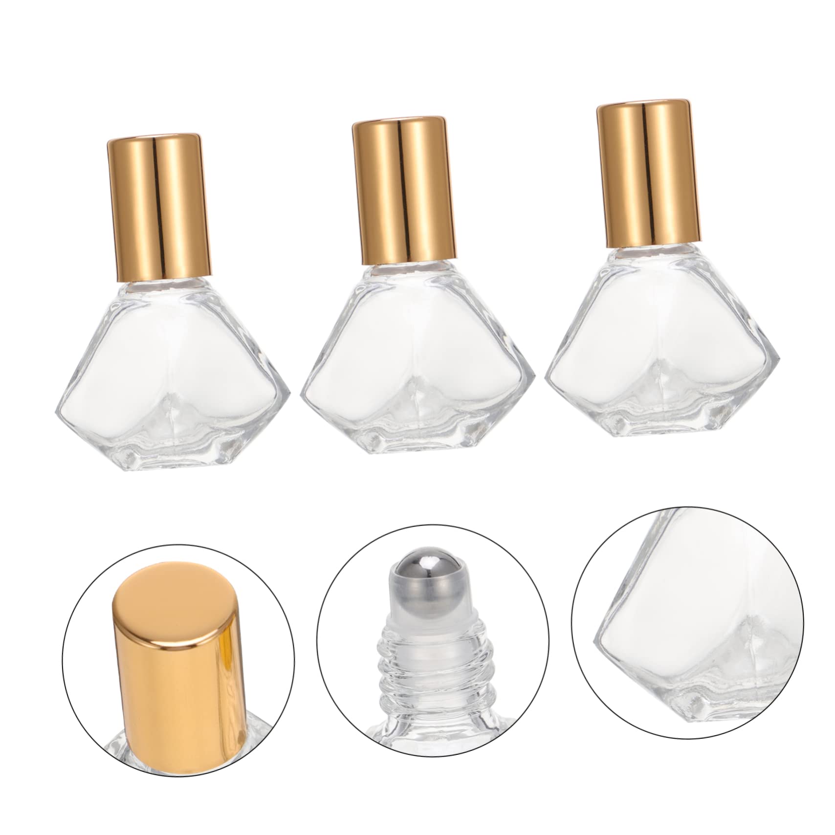 Gatuida Boccette Roll-on per Oli Essenziali 8ml in Vetro Oro, 12 Pezzi | Ricaricabili per Viaggio e Uso All'aperto, Chiusura Anti-perdita, Formato Compatto per Miscele
