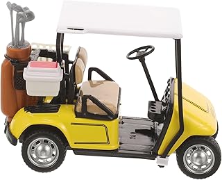 Kisangel Golf Cart Model Tabletop Golf Cart Decor Eye Coordination Vehicles Die-cast Model Toys Golf Cart Cake
