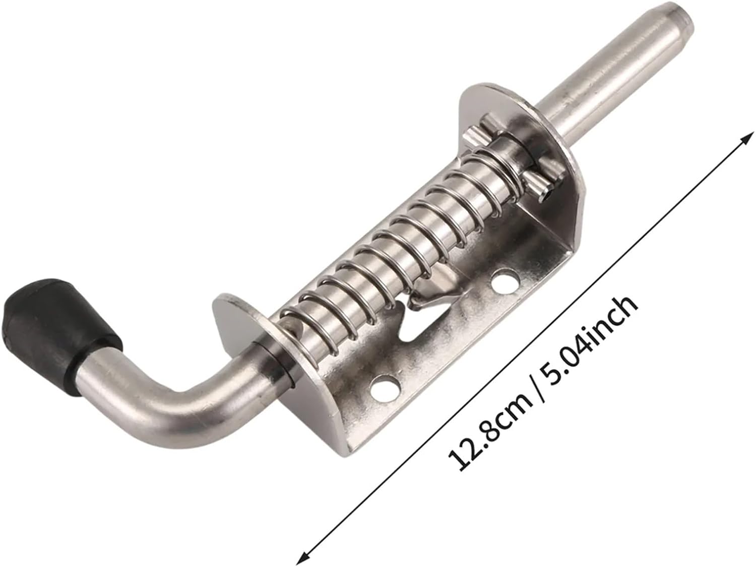 Spring Loaded Latch 4Pcs 5 Inch Stainless Steel Spring Loaded Latch Pin Barrel Bolt 2mm Thickened Door Lock Brushed for Panel Security