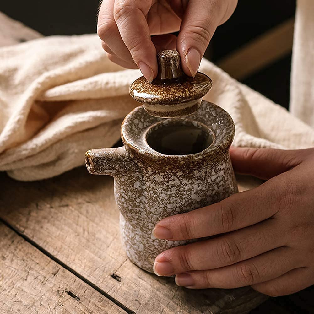 Pentole per Olio e aceto, ampolla per Olio e aceto, ampolla per Olio e aceto, Dispenser per condimento Liquido per Olio d'oliva/Salsa di soia/aceto per Cucina,