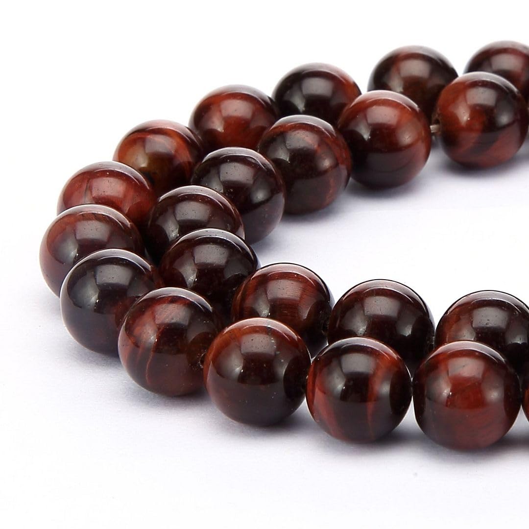 70pcs Adabele Natural Red Tigers Eye Gemstone 10mm Round Beads