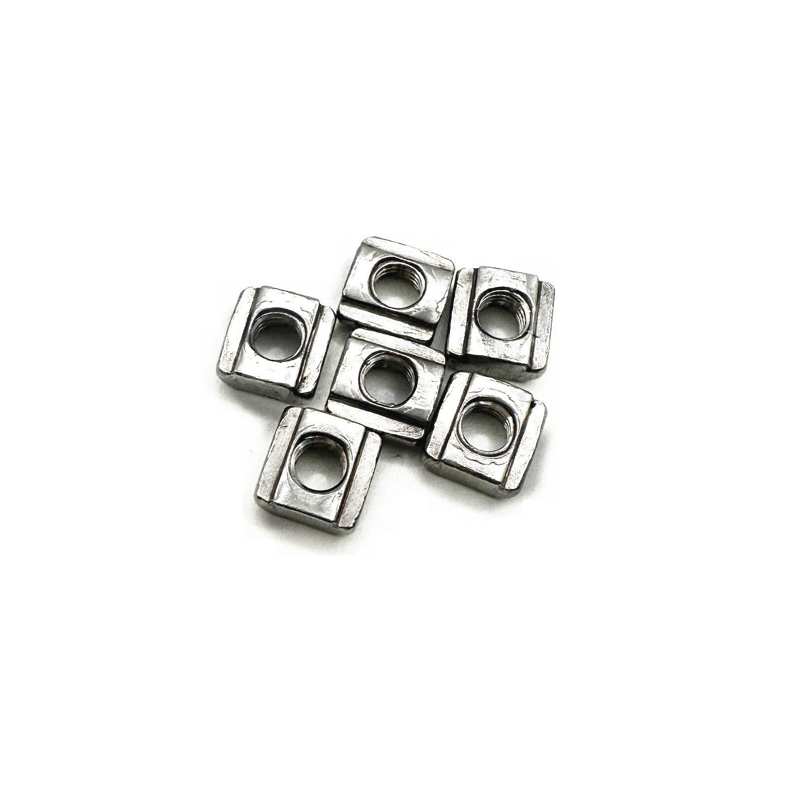 100 sztuk 20- M3 M4 M5 M6 304 blok ze stali nierdzewnej kwadratowy T nakrętki przesuwne gniazdo 6mm dla 2020 złącze profilu aluminiowego(M3)