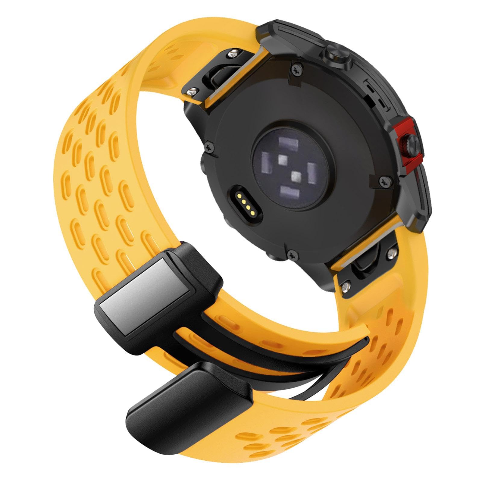 Abanen Air-holes Silicone Quick Fit Watch Band for Garmin Fenix 8 51mm / epix Pro 51mm / Enduro / Instinct 2X / Instinct 3 50mm, Soft Sport Wrist