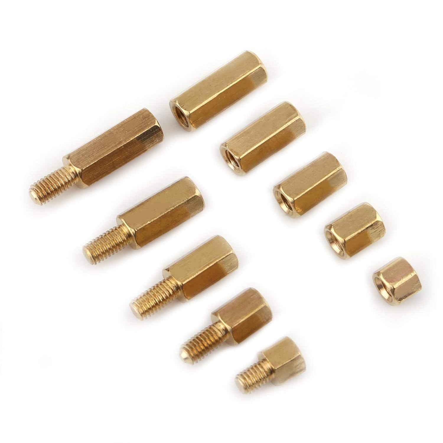 GTIWUNG 240 Pezzi M3 Ottone Maschio Femmina Esagonale Distanziatore, Esagonale Standoff Vite Dado Pilastro Filettato Kit Assortimento, per Scheda Madre PCB