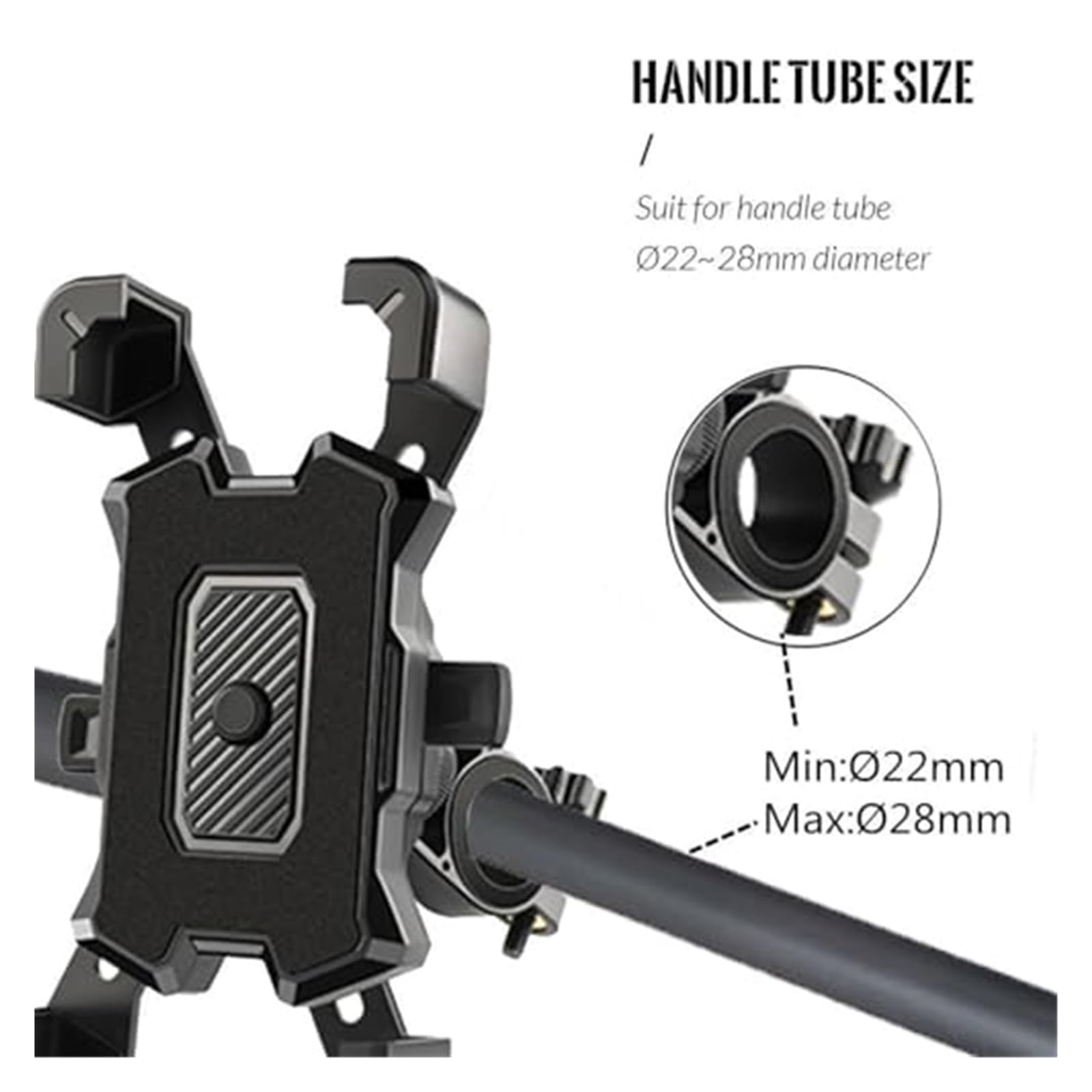 Supporto telefono bicicletta Per Kymco Per 400i Supporto Telefono Da Moto Impermeabile Regolabile Con Protezione Antiurto A Sgancio Rapido Per La Guida All'aperto(‎G)
