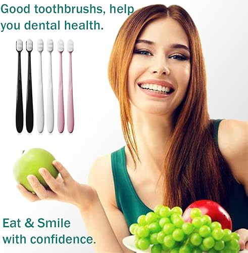 Miniatura 7 de GoldDawn - Cepillo de dientes extra suave para dientes y encías sensibles, cepillo de dientes manual de micropiel con cerdas ultra suaves 20000,