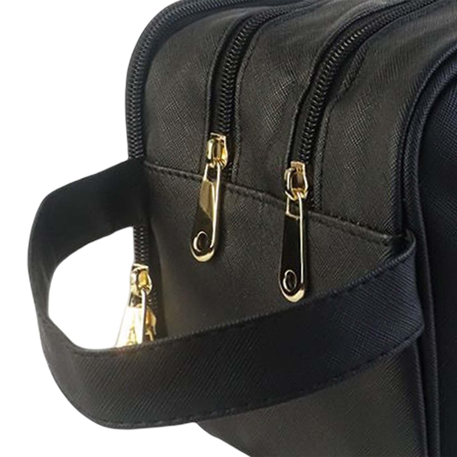 Neceser para hombre, impermeable, para artículos de tocador, accesorios, brochas y herramientas, Juego de 3 (negro), 28cmx15cmx18cm, como se muestra en la