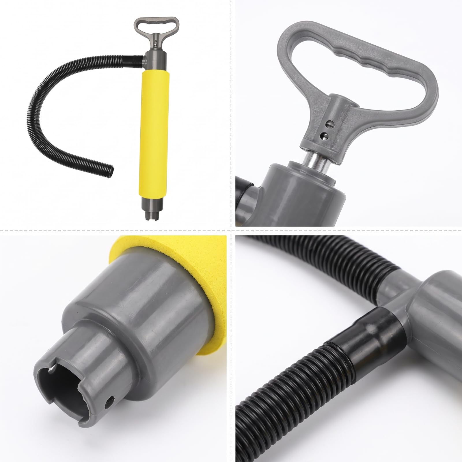 Pompa a Mano con Tubo Pratica, Nero, Piccolo Circa 460g | Ergonomica, Compatta, Svuotatore Manuale per Barca, Canoa, Kayakisti, Canoisti